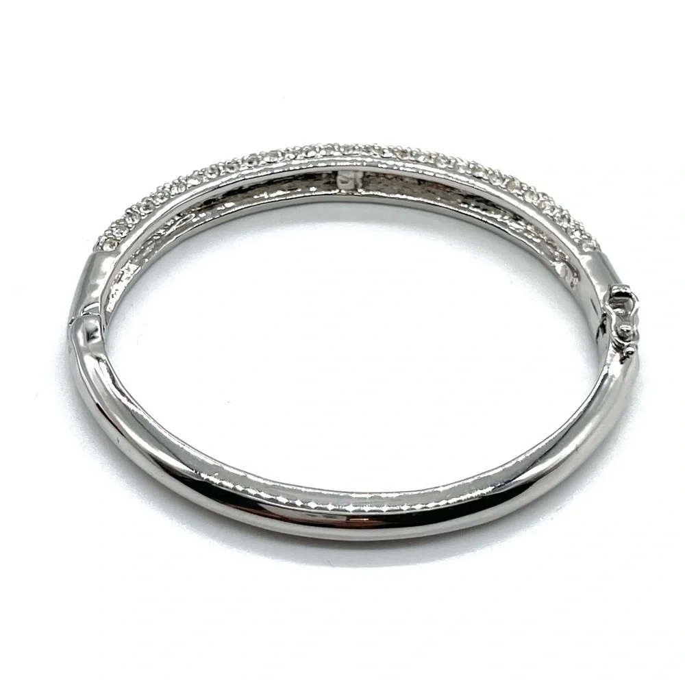 Lia Sophia Silver Played with Crystal Accent Bracelet